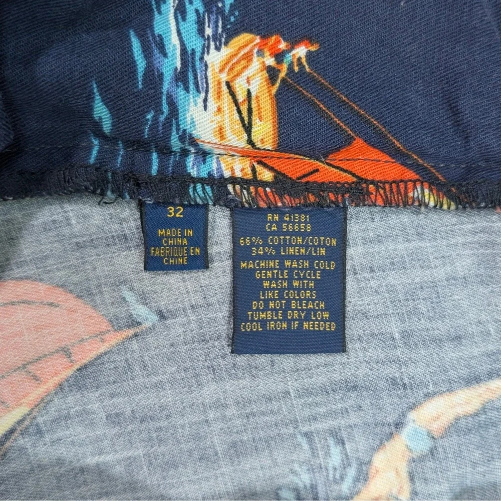Polo Ralph Lauren Mens 32 Nautical Sailboat Water Ski Shorts Blue Classic Fit 6